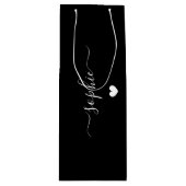 名前パーソナライズされた抱き枕、誕生日抱き枕、 ワインギフトバッグ (正面)