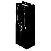 名前パーソナライズされた抱き枕、誕生日抱き枕、 ワインギフトバッグ (正面アングル)