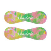 名前パーソナライズされた抽象芸術フローラ緑自然 野球ボール (パネル)