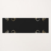 名前パーソナライズされた整列金ゴールドチャクラ ヨガマット (裏面(横))