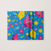 名前パーソナライズされた文字ユニーク卒業ギフト ジグソーパズル (横)