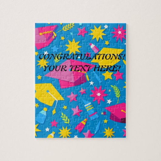 名前パーソナライズされた文字ユニーク卒業ギフト ジグソーパズル (縦)