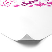 名前パーソナライズされた新生児ガールワードアート ポスター (角)