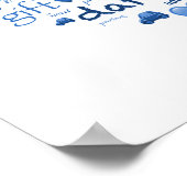 名前パーソナライズされた新生児ボーイワードアート ポスター (角)