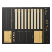 名前パーソナライズされた日ミニマルプランナーメモ帳 ノートパッド (正面)