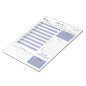 名前パーソナライズされた日ミニマルプランナーメモ帳 ノートパッド (アングル)