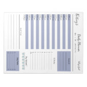 名前パーソナライズされた日ミニマルプランナーメモ帳 ノートパッド (正面)