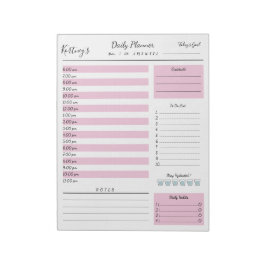 名前パーソナライズされた日ミニマルプランナーメモ帳 ノートパッド