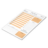 名前パーソナライズされた日ミニマルプランナー ノートパッド (アングル)