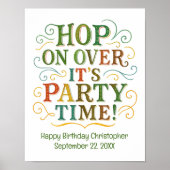 名前パーソナライズされた日付パーティー時間誕生日ポスター ポスター (正面)
