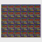 名前パーソナライズされた明るいギフトカラフルラップ ラッピングペーパー (フラット)