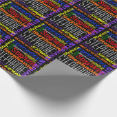 名前パーソナライズされた明るいギフトカラフルラップ ラッピングペーパー (角)