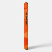 名前パーソナライズされた明鮮やか赤オレンジ Case-Mate iPhoneケース (裏面 / 左)