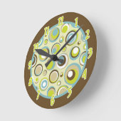 名前パーソナライズされた時計1970のレトロ円 ラウンド壁時計 (傾斜)