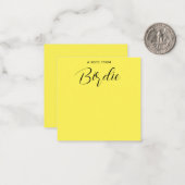 名前パーソナライズされた書黄色 ノートカード (正面/裏面インサイチュ)