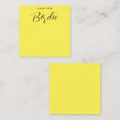 名前パーソナライズされた書黄色 ノートカード (正面/裏面)