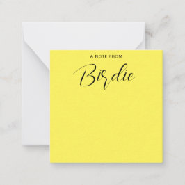 名前パーソナライズされた書黄色 ノートカード