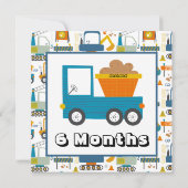 名前パーソナライズされた月次マイルストーンマーカーInvita 招待状 (裏面)