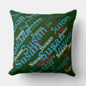 名前パーソナライズされた枕 クッション (正面)