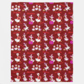 名前パーソナライズされた毛布かわいいガチョウのハロウィーン フリースブランケット (正面)