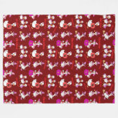 名前パーソナライズされた毛布かわいいガチョウのハロウィーン フリースブランケット (正面(横))