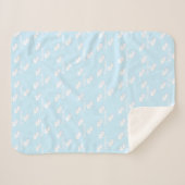 名前パーソナライズされた毛布ベビーギフト娘ギフト シェルパブランケット (正面(横))