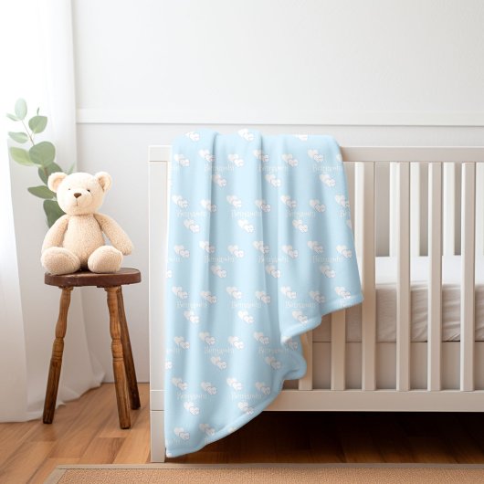 名前パーソナライズされた毛布ベビーギフト娘ギフト フリースブランケット