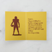 名前パーソナライズされた気持ちスポーツサッカー カード (内部)