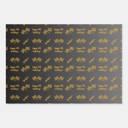 名前パーソナライズされた気持ちスポーツテーマ式1 ラッピングペーパーシート (正面3)