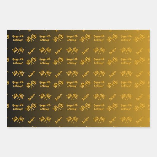 名前パーソナライズされた気持ちスポーツテーマ式1 ラッピングペーパーシート (正面)