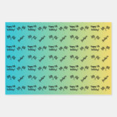 名前パーソナライズされた気持ちスポーツフォーミュラ1レース ラッピングペーパーシート (正面3)