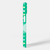 名前パーソナライズされた水玉模様緑の電話ケース Case-Mate iPhoneケース (裏面 / 右)