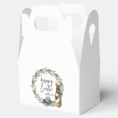 名前パーソナライズされた水色リースバニーイースター フェイバーボックス (オープン)