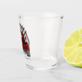 名前パーソナライズされた消防士ヘルメット消防救助隊 ショットグラス (右)