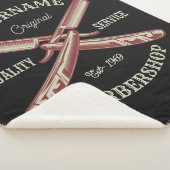 名前パーソナライズされた理容師ストレートカミソリ床屋 シェルパブランケット (3/4)