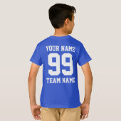 名前パーソナライズされた番号カスタムスポーツチームジャージー Tシャツ (裏面フル)