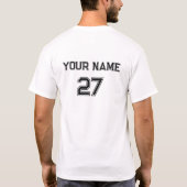 名前パーソナライズされた番号フロントバック Tシャツ (裏面)