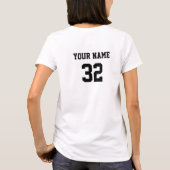 名前パーソナライズされた番号フロントバック Tシャツ (裏面)