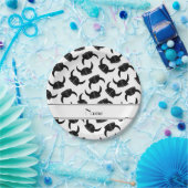 名前パーソナライズされた白バイキングハットパターン ペーパープレート (パーティー)