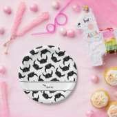 名前パーソナライズされた白バイキングハットパターン ペーパープレート (パーティー)