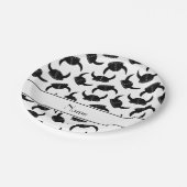 名前パーソナライズされた白バイキングハットパターン ペーパープレート (アングル)