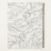 名前パーソナライズされた白金ゴールド大理石アポイントメント プランナー手帳 (裏面)