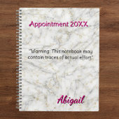 名前パーソナライズされた白金ゴールド大理石アポイントメント プランナー手帳