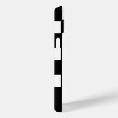 名前パーソナライズされた白黒チェック Case-Mate iPhoneケース (裏面 / 右)