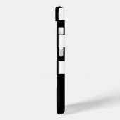 名前パーソナライズされた白黒チェック Case-Mate iPhoneケース (裏面 / 左)