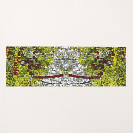 名前パーソナライズされた竹アートメディテーションYoga Mat ヨガマット (正面(横))