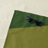 名前パーソナライズされた紫の緑のバチェロレッテ ビーチタオル (インサイチュ)