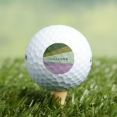 名前パーソナライズされた紫グリーンゴルファーユニークギフト ゴルフボール (インサイチュ 木)