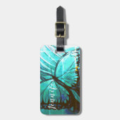 名前パーソナライズされた美しい蝶の荷物T ラゲッジタグ (正面縦)