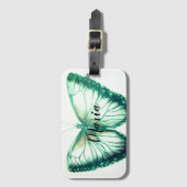 名前パーソナライズされた美しい蝶 ラゲッジタグ (正面縦)